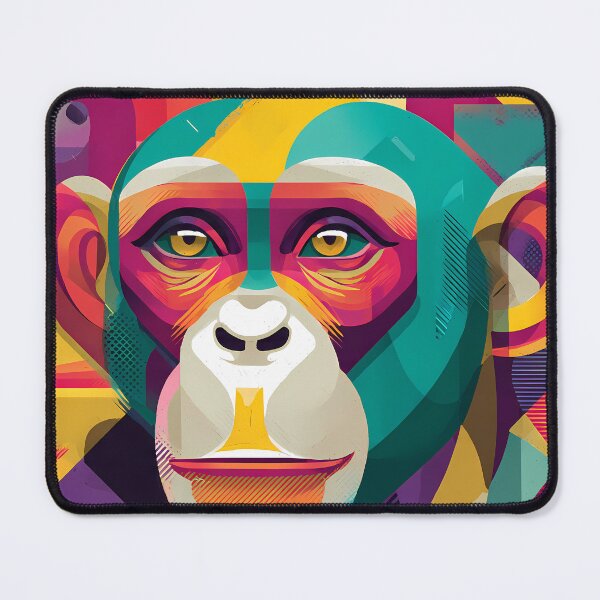 Item preview, Geometric Monkey Colors Illustration Aesthetic Landscapes designed and sold by ART ATTACK ZONE.