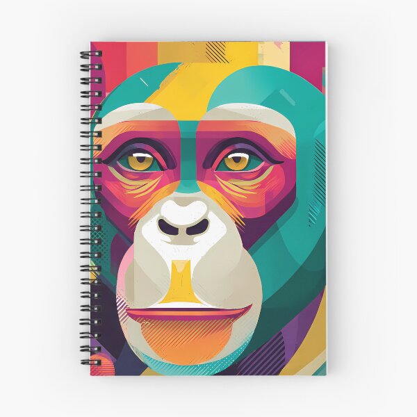 Item preview, Geometric Monkey Colors Illustration Aesthetic Landscapes  designed and sold by ART ATTACK ZONE.