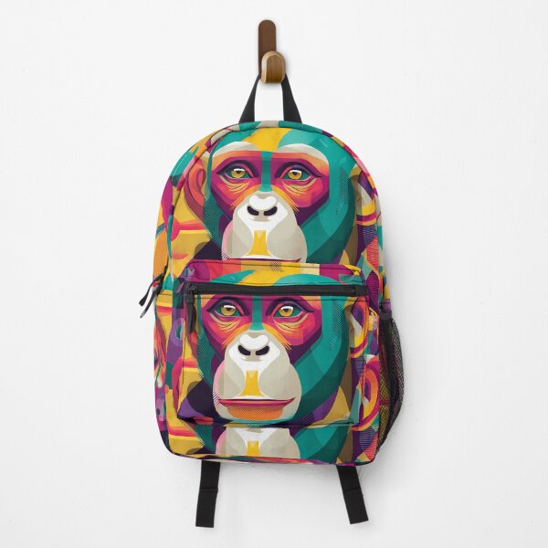 Item preview, Geometric Monkey Colors Illustration Aesthetic Landscapes  designed and sold by ART ATTACK ZONE.
