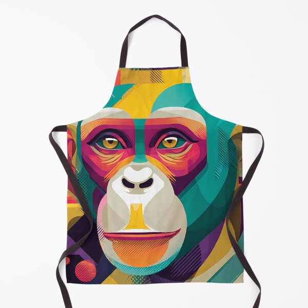 Item preview, Geometric Monkey Colors Illustration Aesthetic Landscapes designed and sold by ART ATTACK ZONE.