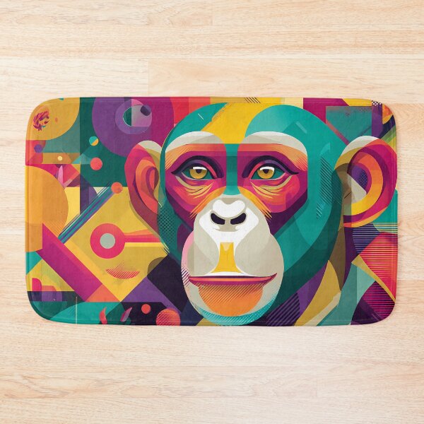 Item preview, Geometric Monkey Colors Illustration Aesthetic Landscapes  designed and sold by ART ATTACK ZONE.