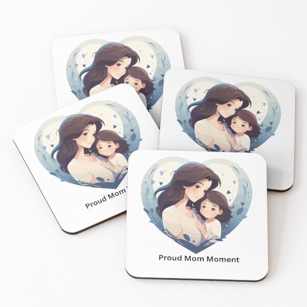 Artikelvorschau, Illustrationsdesign „Stolze Mama – Liebesherz“ entworfen und verkauft von CozyMomDesigns.