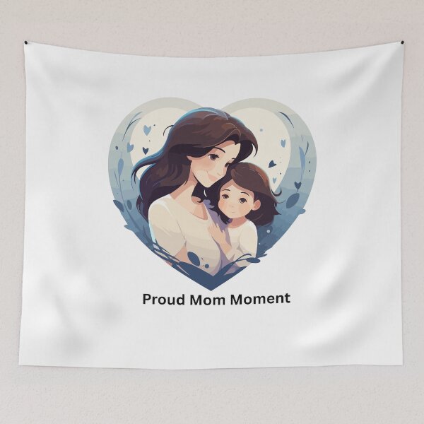 Item preview, Proud Mom Love Heart Illustration Design designed and sold by CozyMomDesigns.