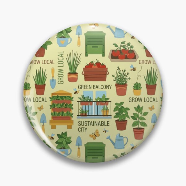 Item preview, Urban Harvest: Sustainable City Garden Pattern designed and sold by FarDesign.