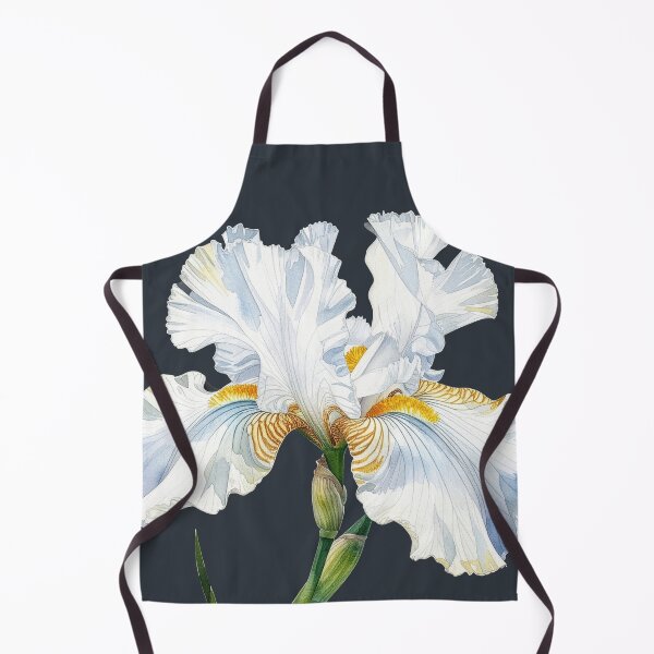 Item preview, White Iris on Dark Botanical Background designed and sold by Rutvain.