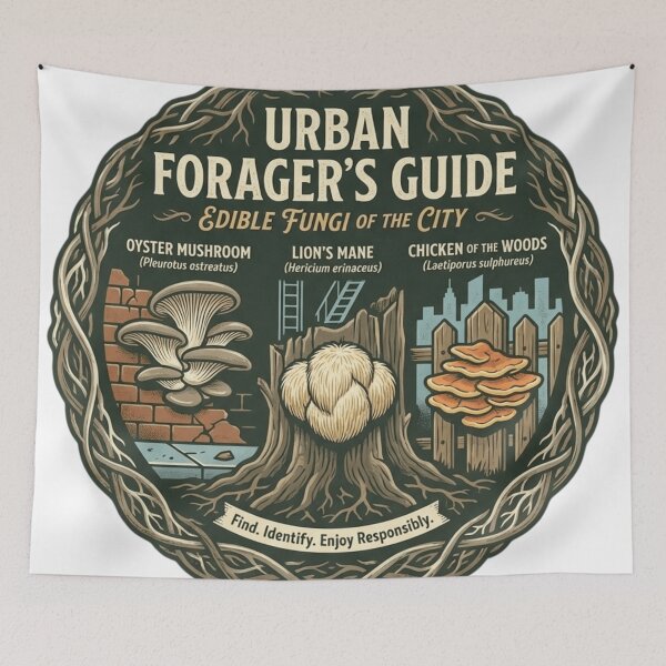 Item preview, Urban Forager’s Guide: Edible City Mushrooms designed and sold by FarDesign.