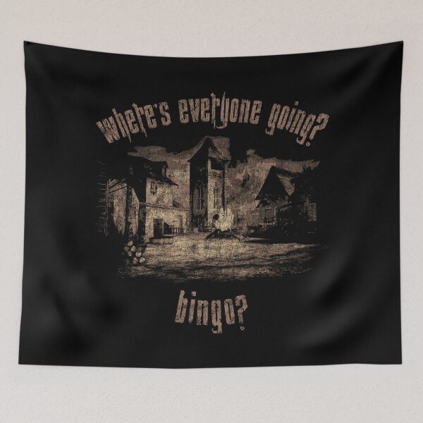 Item preview, Resident Evil 4 Leon Where's Everyone Going? Bingo? Distressed designed and sold by Power Up Prints.