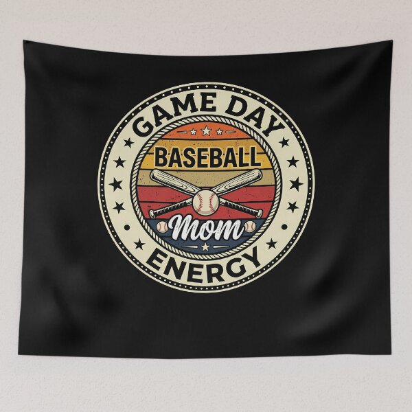Item preview, Mom Energy Bats & Balls Diamond Field Fan designed and sold by zbox1.