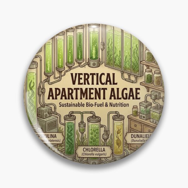 Item preview, Solarpunk Vertical Algae Farm - Sustainable Bio-Fuel & Nutrition Art designed and sold by FarDesign.