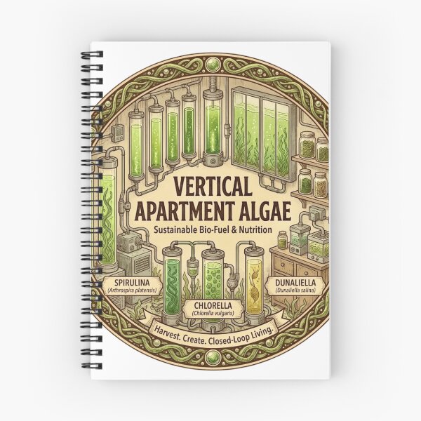 Item preview, Solarpunk Vertical Algae Farm - Sustainable Bio-Fuel & Nutrition Art designed and sold by FarDesign.