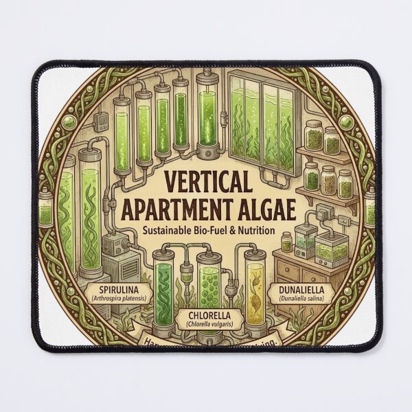 Item preview, Solarpunk Vertical Algae Farm - Sustainable Bio-Fuel & Nutrition Art designed and sold by FarDesign.