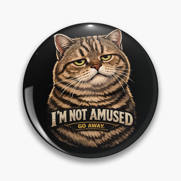 Item preview, I’m Not Amused Grumpy Cat Funny T-Shirt Design designed and sold by DogLord.