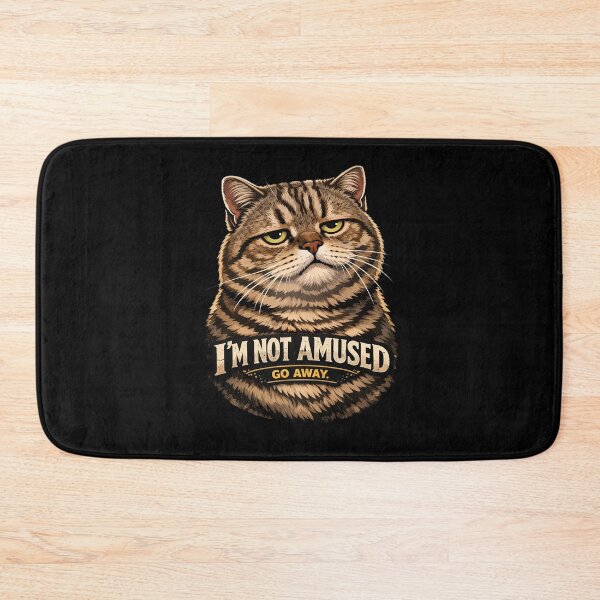 Item preview, I’m Not Amused Grumpy Cat Funny T-Shirt Design designed and sold by DogLord.