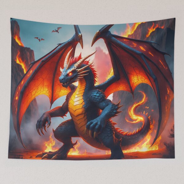 Item preview, Fire Dragon - Molten Drake Art designed and sold by Lucid Dream Pixel.