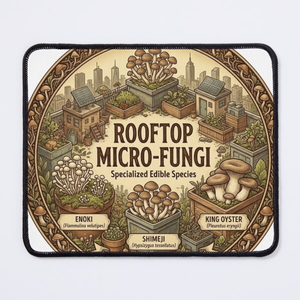 Item preview, Rooftop Micro-Fungi: Urban Edible Mushroom Garden Art designed and sold by FarDesign.