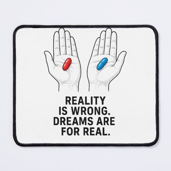 Item preview, Reality Is Wrong Dreams Are For Real – Tupac Shakur Quote | Red Pill Blue Pill Hands | The Matrix Inspired Black & White Sketch designed and sold by Donsean22.