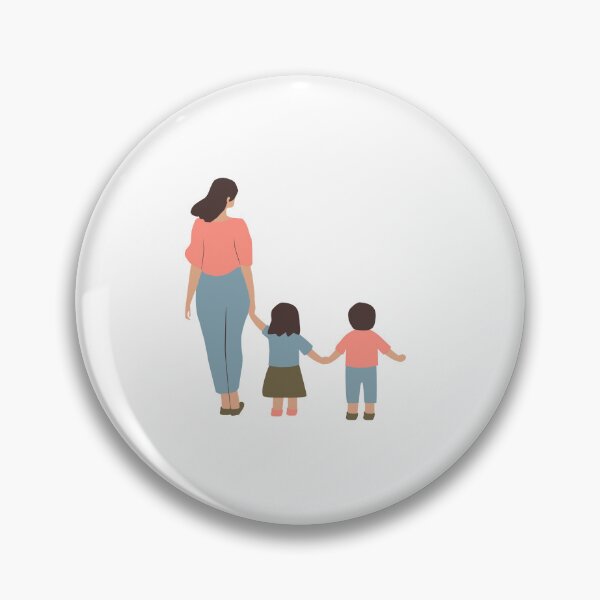 Artikelvorschau, Illustration: Mutter mit Kindern, Familienliebe entworfen und verkauft von CozyMomDesigns.