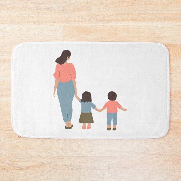 Artikelvorschau, Illustration: Mutter mit Kindern, Familienliebe entworfen und verkauft von CozyMomDesigns.