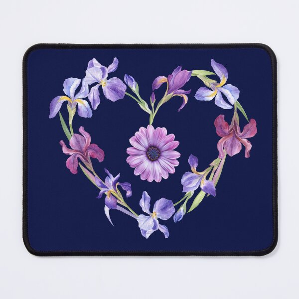 Item preview, Purple Iris Heart - Botanical Serenity Wreath designed and sold by SolutionsArt.