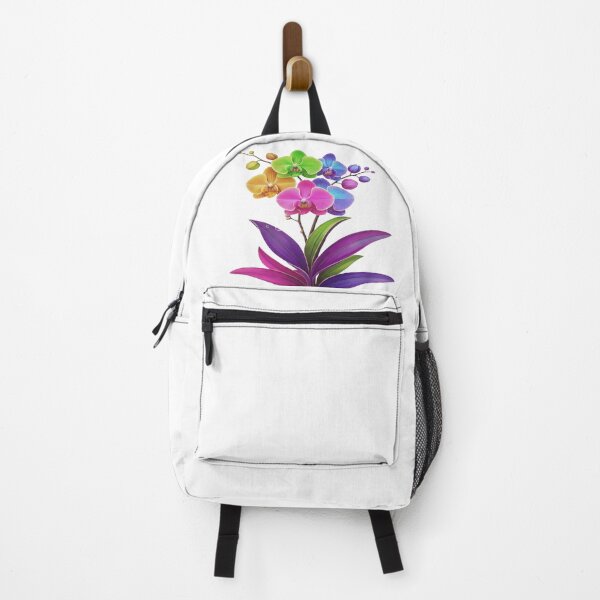 Item preview, Exotic Colorful Orchid with Purple Leaves - Fantasy Botanical Art designed and sold by RS-Globalist-.