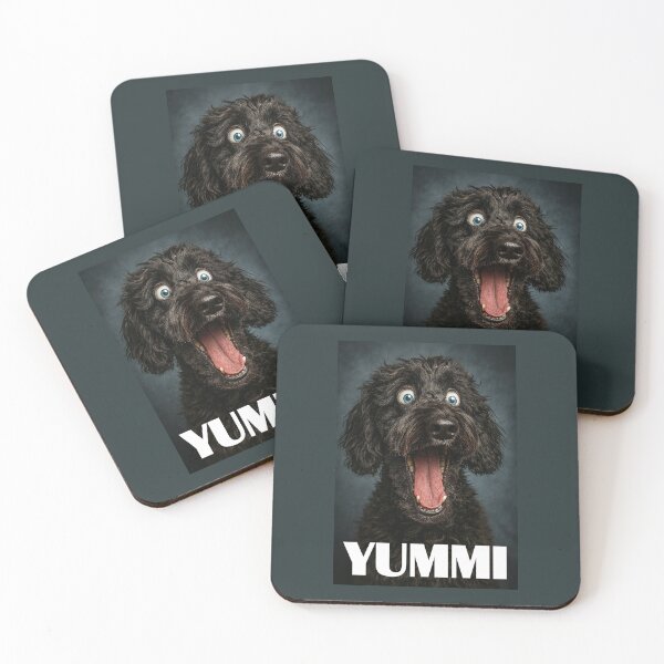 Item preview, Black golden doodle with big eyes designed and sold by hhh-art.
