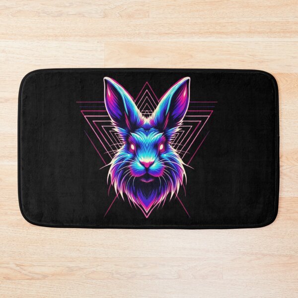 Item preview, Neon Cyber Rabbit – Synthwave Bunny Art designed and sold by Dogandesighn.