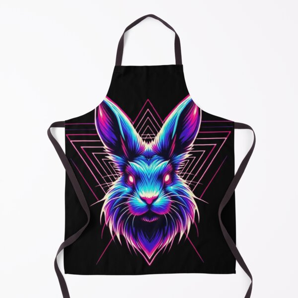Item preview, Neon Cyber Rabbit – Synthwave Bunny Art designed and sold by Dogandesighn.