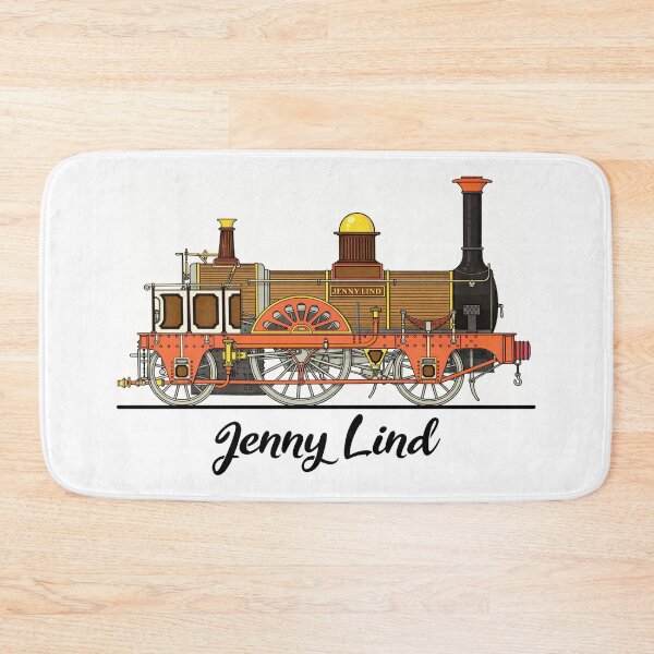 Artikelvorschau, Jenny Lind Dampflokomotive – Vintage-Illustration entworfen und verkauft von Maljonic.