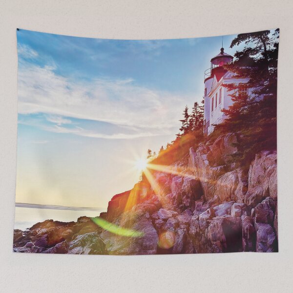 Item preview, Sunset on Maine's Bass Harbor Lighthouse designed and sold by Kay Brewer.