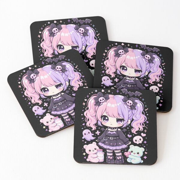 Item preview, Goth Kawaii Girl – Cute Chibi Gothic Anime Aesthetic designed and sold by PaulaDesignCo.