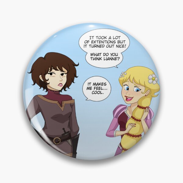 Item preview, Lianne & Stephanie dressed as Cassandra & Rapunzel designed and sold by Inkwell Owl.
