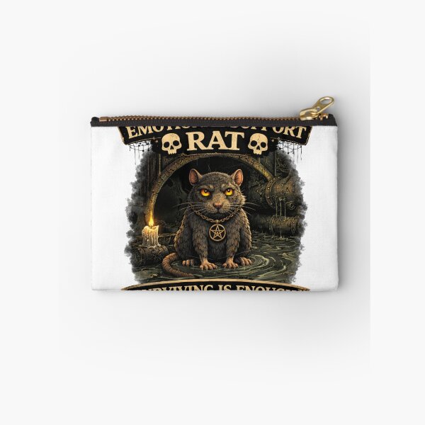 Item preview, Emotional Support Rat – Surviving Is Enough Dark Gothic Rat T-Shirt designed and sold by MoodMinistry.