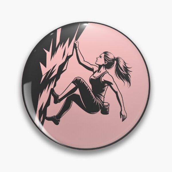 Item preview, Strong woman climbing rock face trusting the process Logo designed and sold by Bouldershop.