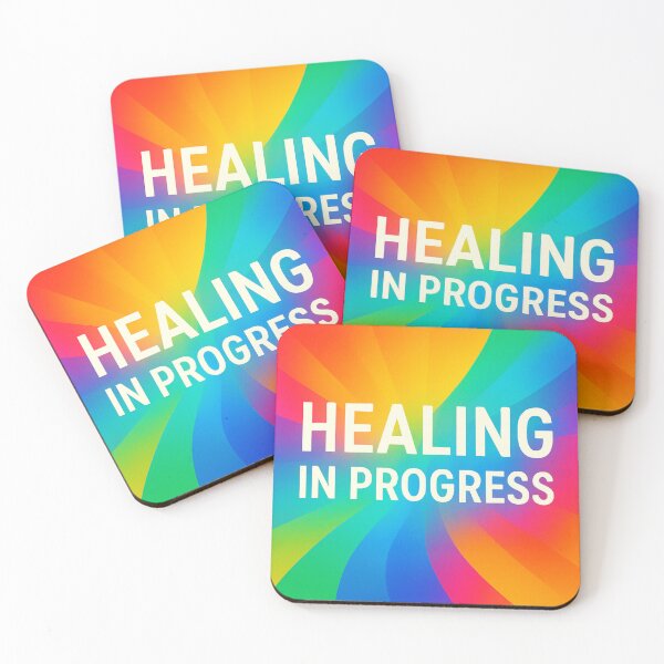 Item preview, Healing in Progress Colorful Rainbow Aesthetic Design designed and sold by MimisCornerCo.