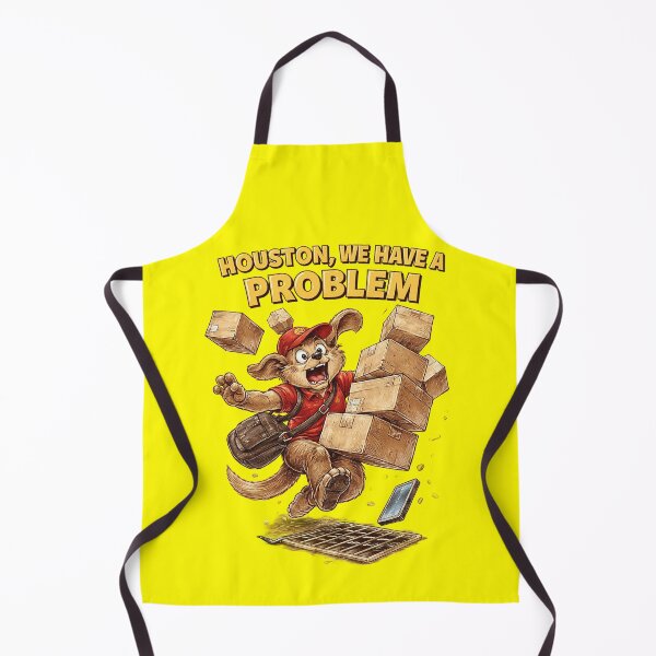 Item preview, Dog Delivery Houston We Have a Problem Sticker – Funny Courier Animal Art designed and sold by Felixuss.