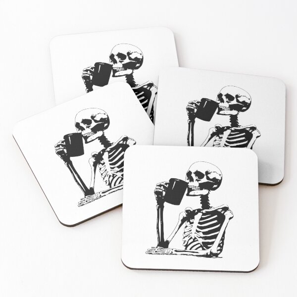 Item preview, Skeleton Coffee, Dark Humor Workspace, Coffee Lover designed and sold by PandaKunst.