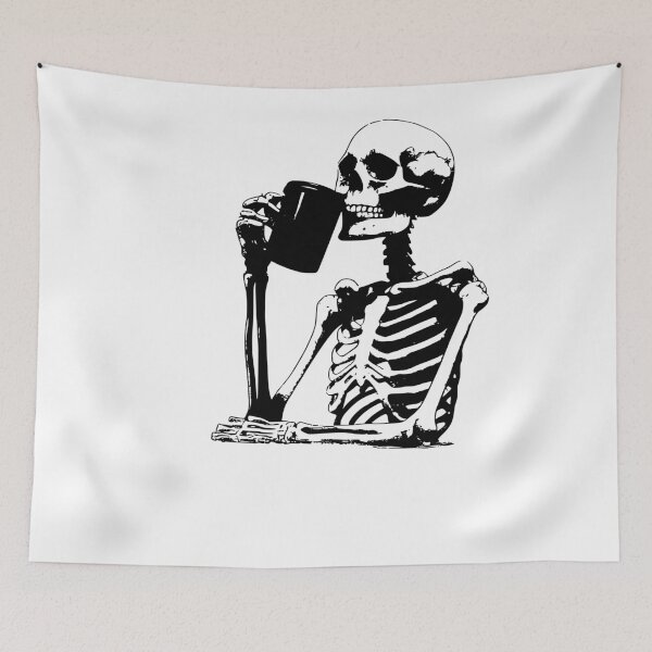 Item preview, Skeleton Coffee, Dark Humor Workspace, Coffee Lover designed and sold by PandaKunst.