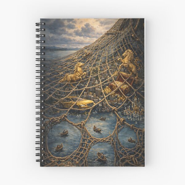 Item preview, Surreal Wealth in Fishing Net Art Print designed and sold by EimSol.