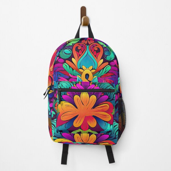 Item preview, Vibrant Psychedelic Floral Pattern | Bold Boho Neon Flowers | Colorful Abstract Botanical Art designed and sold by CraftedHome.