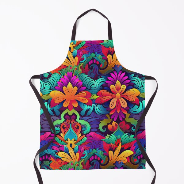Item preview, Vibrant Psychedelic Floral Pattern | Bold Boho Neon Flowers | Colorful Abstract Botanical Art designed and sold by CraftedHome.