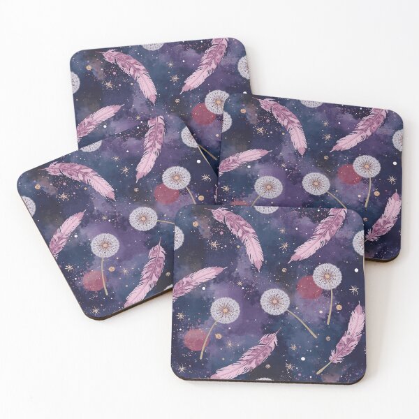 Item preview, Dandelion Dreams Watercolour Pattern - Floral Galaxy Night Sky Celestial Aesthetic Design designed and sold by UrsaNorthDesigns.