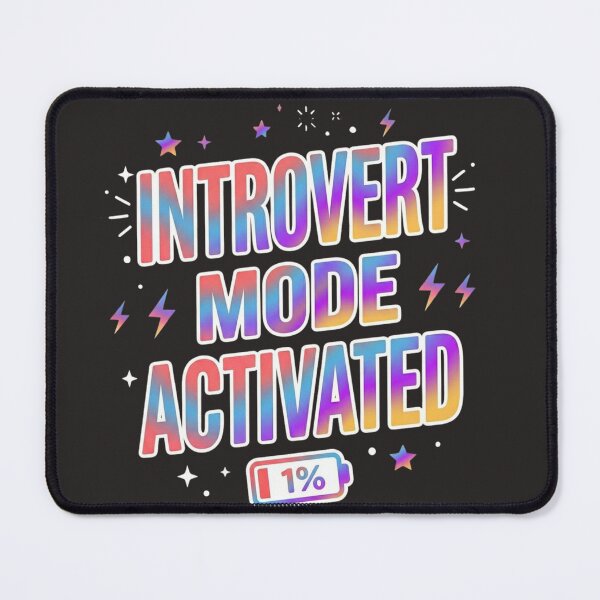 Item preview, Introvert Mode Activated Funny T-Shirt | Social Battery 1% Meme Design designed and sold by SarcasmThreads.