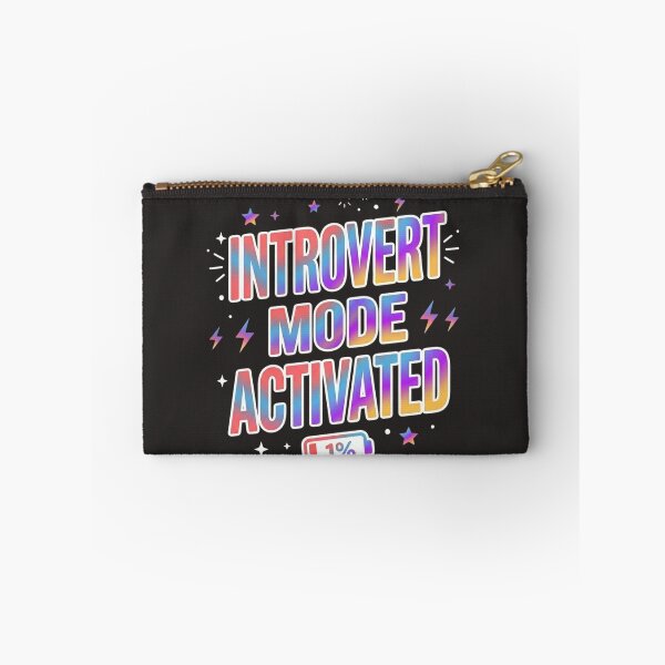 Item preview, Introvert Mode Activated Funny T-Shirt | Social Battery 1% Meme Design designed and sold by SarcasmThreads.
