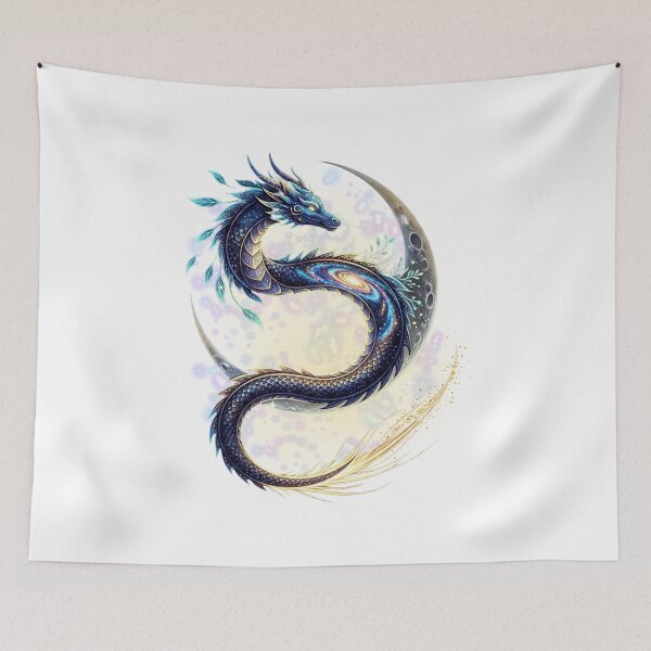 Item preview, Celestial Sea Dragon Moon Galaxy Art designed and sold by MoonSoul Studio.