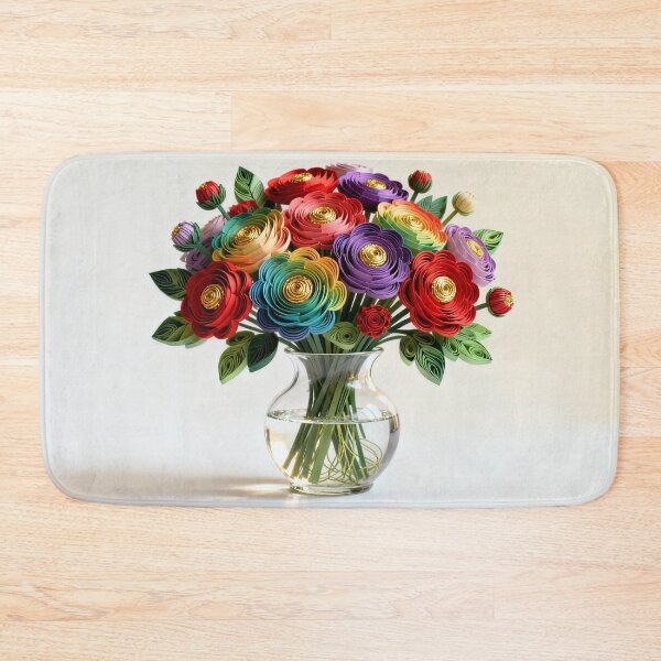 Item preview, Colourful Rainbow Papercraft Floral Art designed and sold by Soul Imaginaire.