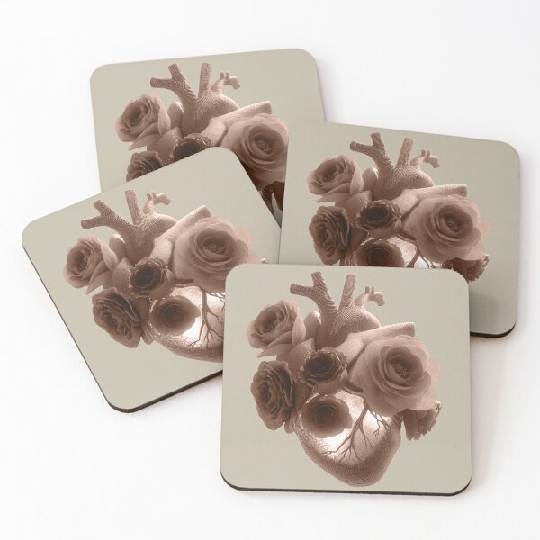 Item preview, Heart shape made of flowers in pink tones with soft lighting against a clear sky during sunset designed and sold by CreativeLarysa.