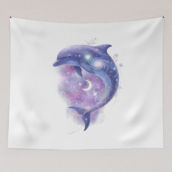 Item preview, Celestial Dolphin Galaxy Ocean Art designed and sold by MoonSoul Studio.