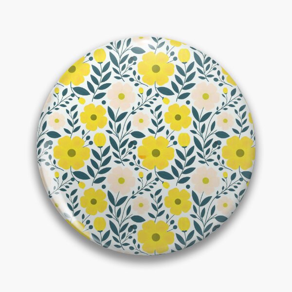 Item preview, Yellow flower design, on a white background, seamless design. designed and sold by LeedsArtStudio.