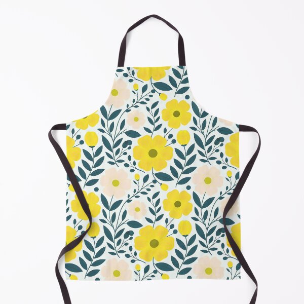 Item preview, Yellow flower design, on a white background, seamless design. designed and sold by LeedsArtStudio.
