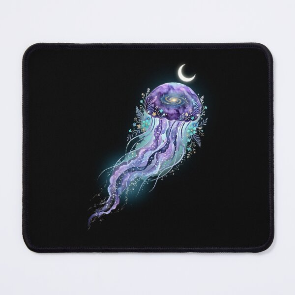 Item preview, Celestial Jellyfish Galaxy Moon – Cosmic Ocean Aesthetic Watercolor Art designed and sold by MoonSoul Studio.